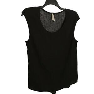 SHE Soul Harmony Energy Black Top With Lace Inset - Size Medium - Whimsygoth